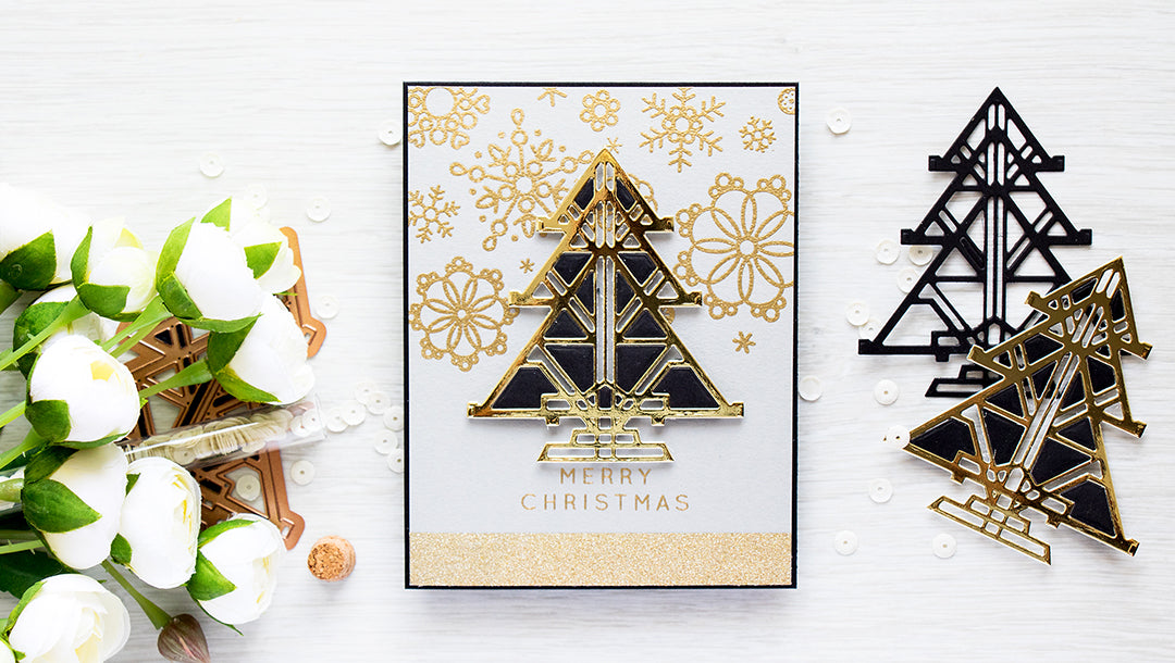 Art Deco Christmas - Easy Inlaid Die Cutting Video Tutorial