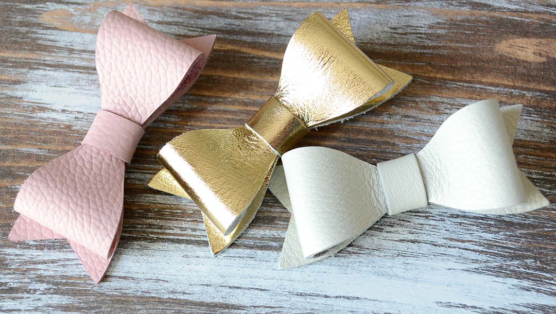 DIY Leather Hair Bows