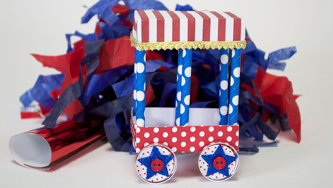 Fourth of July Parade Decor with My Little Red Wagon