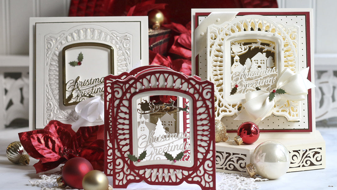 November Amazing Paper Grace Die of the Month is Here - Christmas Village Vignette Frame