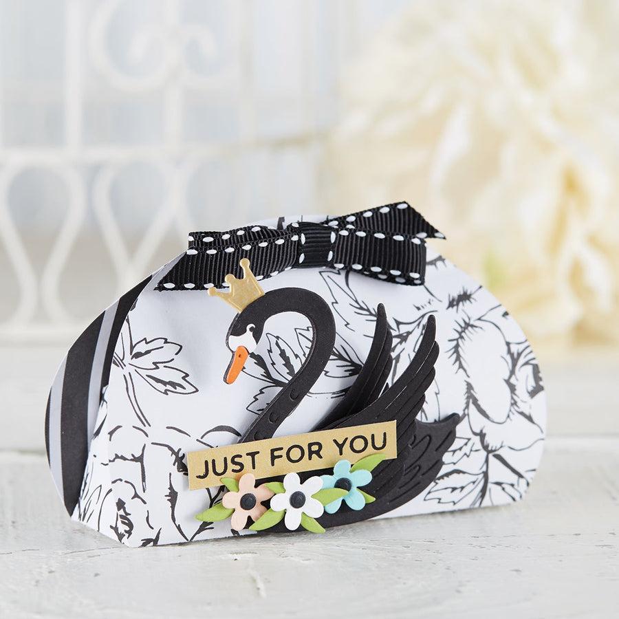 Using Just Stamps & Dies! February Golden Swan 2019 Card Kit of the Month Edition