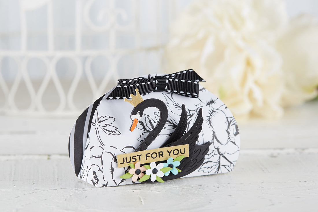 Using Just Stamps & Dies! February Golden Swan 2019 Card Kit of the Month Edition