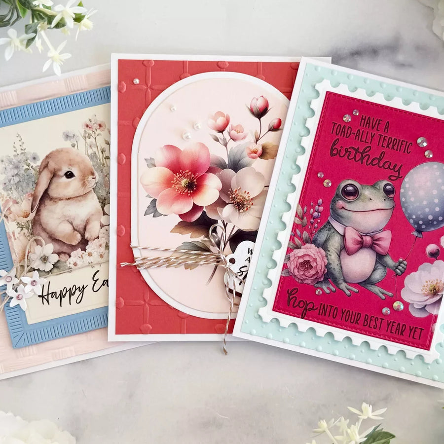 Spring Cardmaking with Rub-Ons | Spellbinders Spring Blessings & Little Leaps Cards