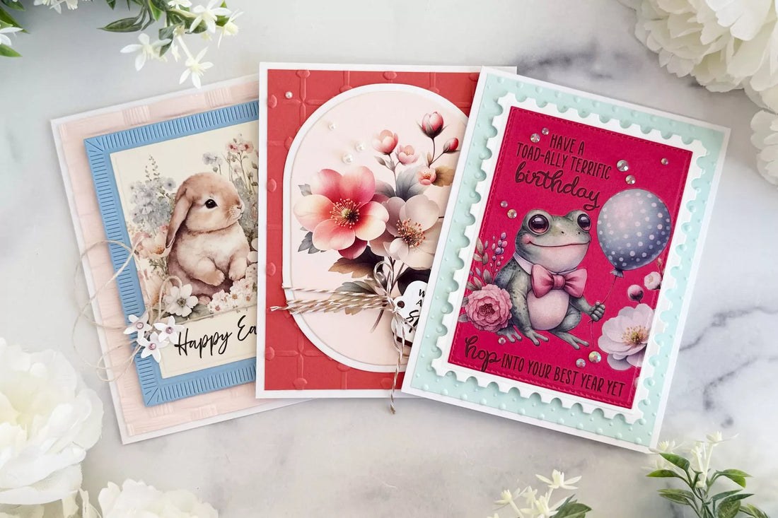 Spring Cardmaking with Rub-Ons | Spellbinders Spring Blessings & Little Leaps Cards