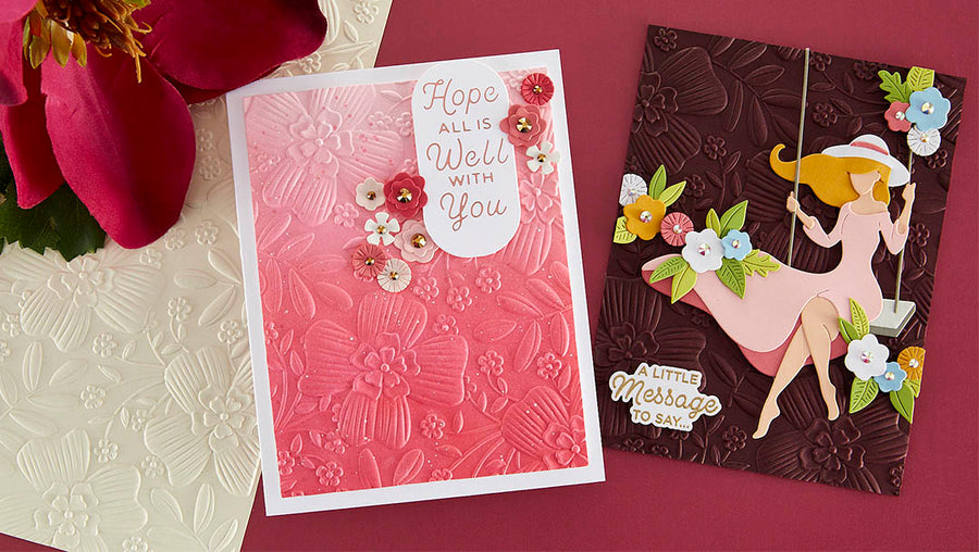 August 2023 3D Embossing Folder of the Month Preview & Tutorials – 3D Stylized Floral