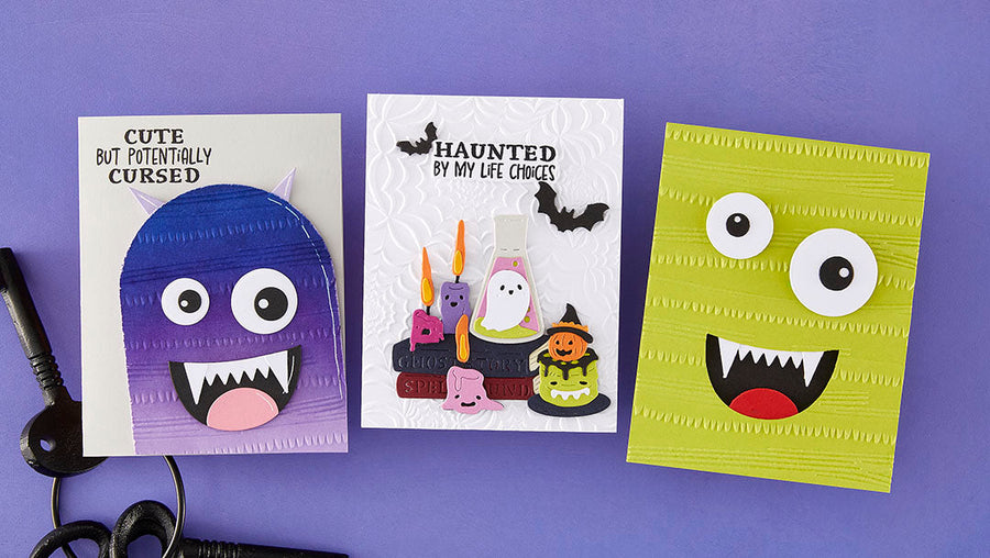 August 2026 3D Embossing Folder of the Month Preview & Tutorials – Spooky Web
