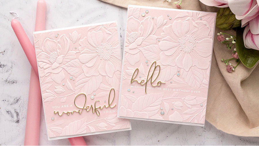 January 2023 3D Embossing Folder of the Month Preview & Tutorials – Floral Archway