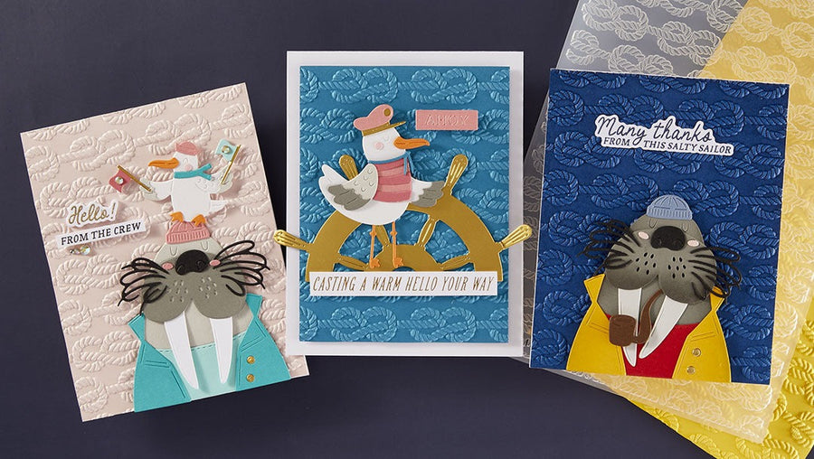 June 2025 3D Embossing Folder of the Month Preview &amp; Tutorials – Nautical Knots