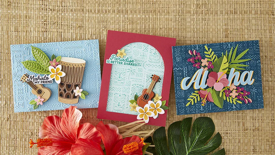 June 2026 3D Embossing Folder of the Month Preview & Tutorials – Island Style