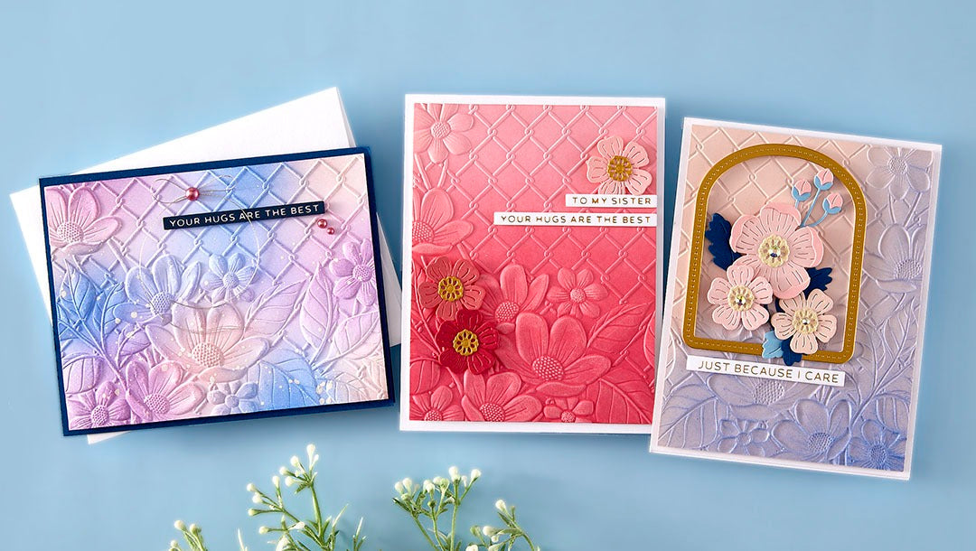 March 2025 3D Embossing Folder of the Month Preview & Tutorials – Floral Fence Of Togetherness