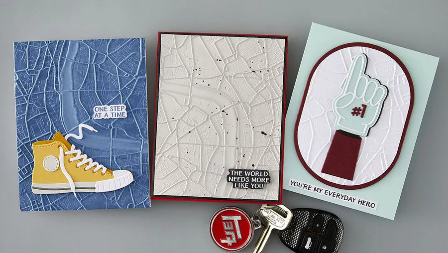March 2026 3D Embossing Folder of the Month Preview & Tutorials – Urban Grid