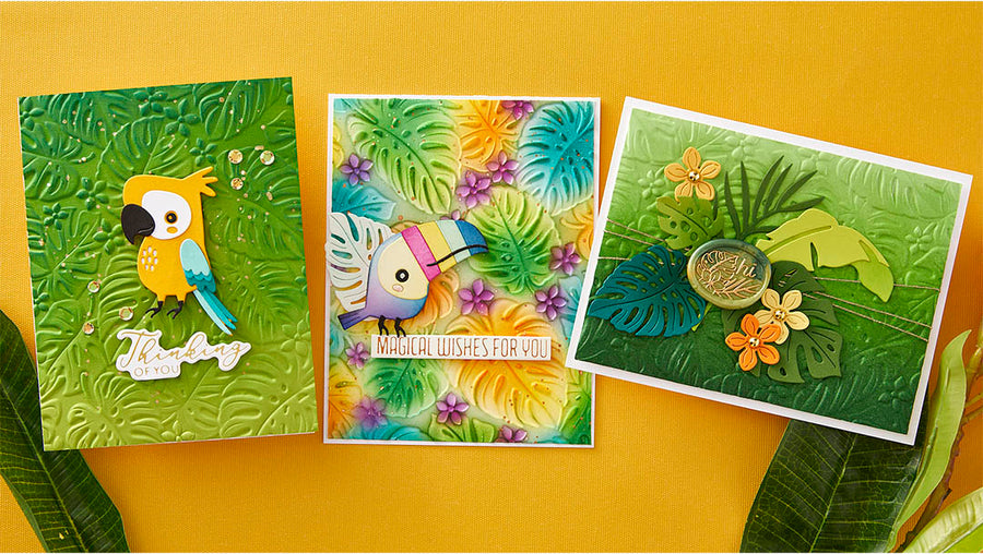 May 2024 3D Embossing Folder of the Month Preview & Tutorials – Scattered Tropics