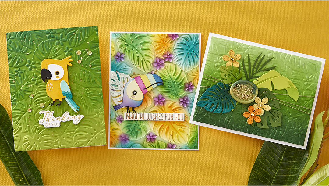 May 2024 3D Embossing Folder of the Month Preview & Tutorials – Scattered Tropics