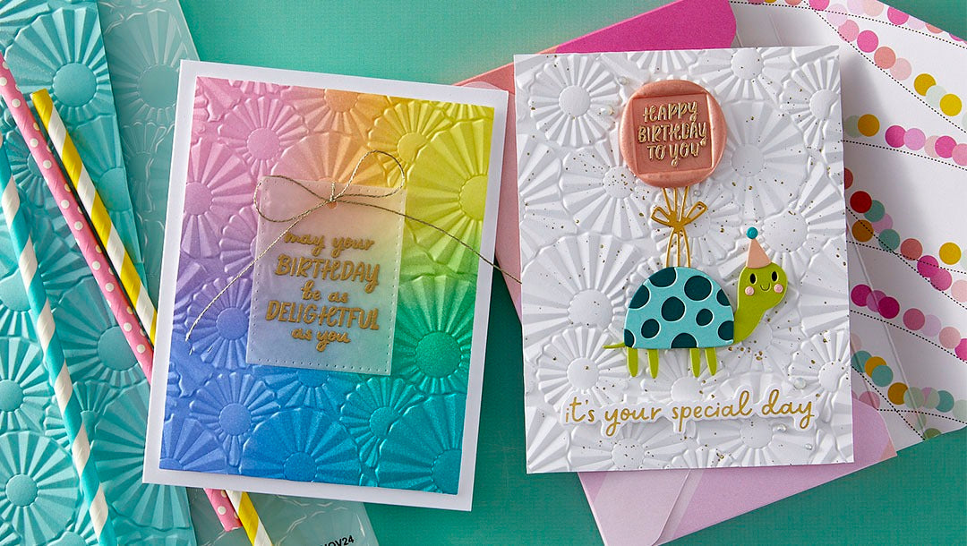 November 2024 3D Embossing Folder of the Month Preview & Tutorials – Rosette Burst