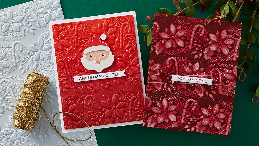 October 2024 3D Embossing Folder of the Month Preview & Tutorials – Joyful Candy Canes