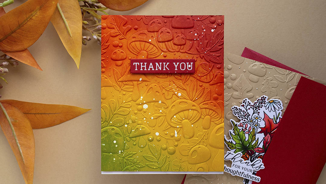 September 2023 3D Embossing Folder of the Month Preview & Tutorials – Mushroom Harvest