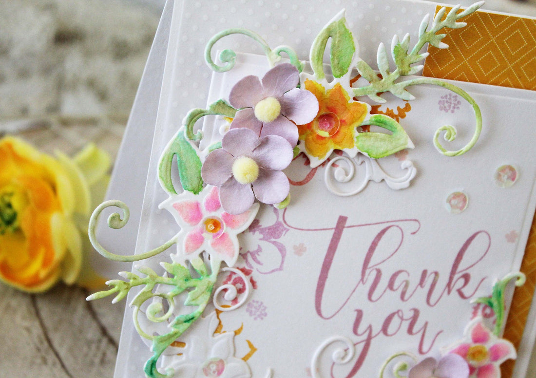 Large Die Of The Month Inspiration | Floral Lace Frame Die Set