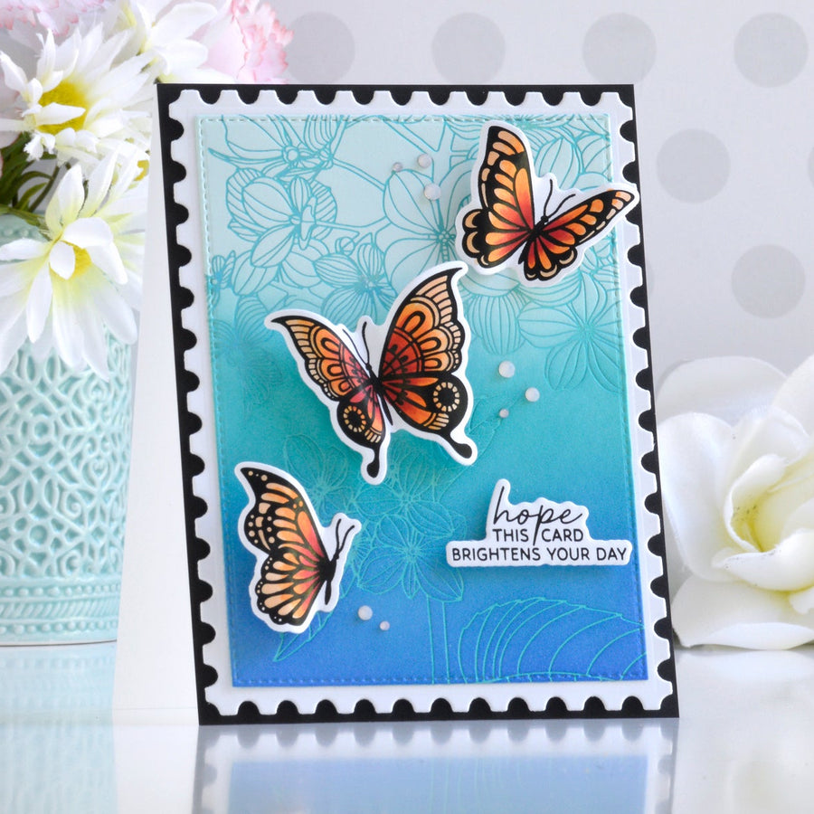 How to Make a Colorful Foiled Butterfly Card with Glimmer II