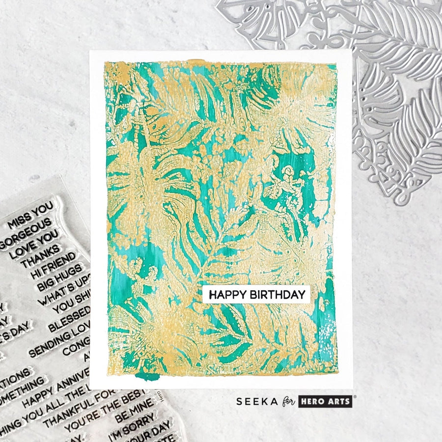 CLEVER CRAFTS:  Gel Printing With Die Cuts