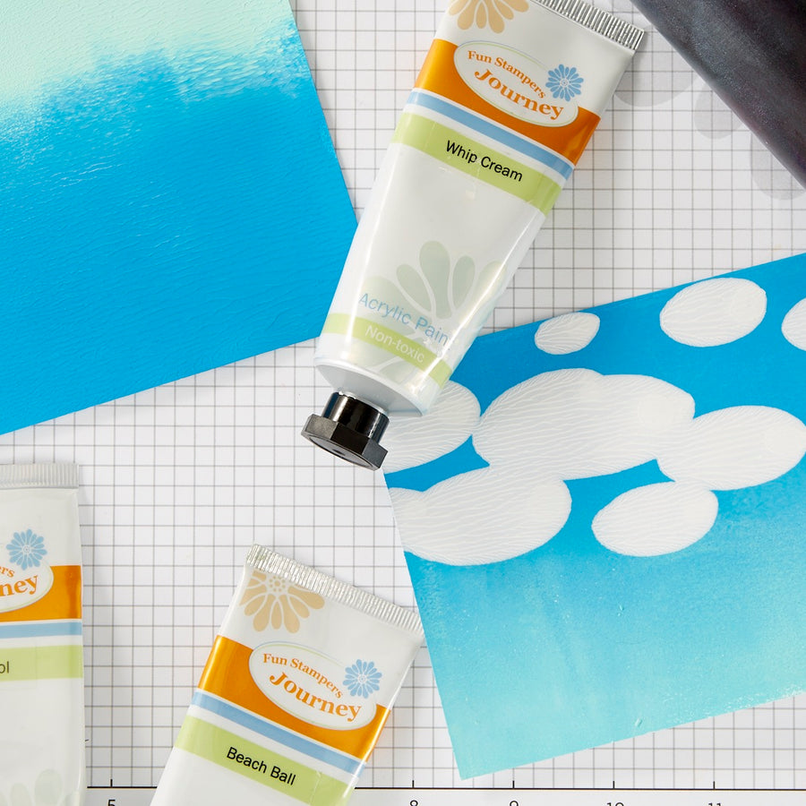 Tryday Friday: How to Use a Brayer to Make Painted Clouds