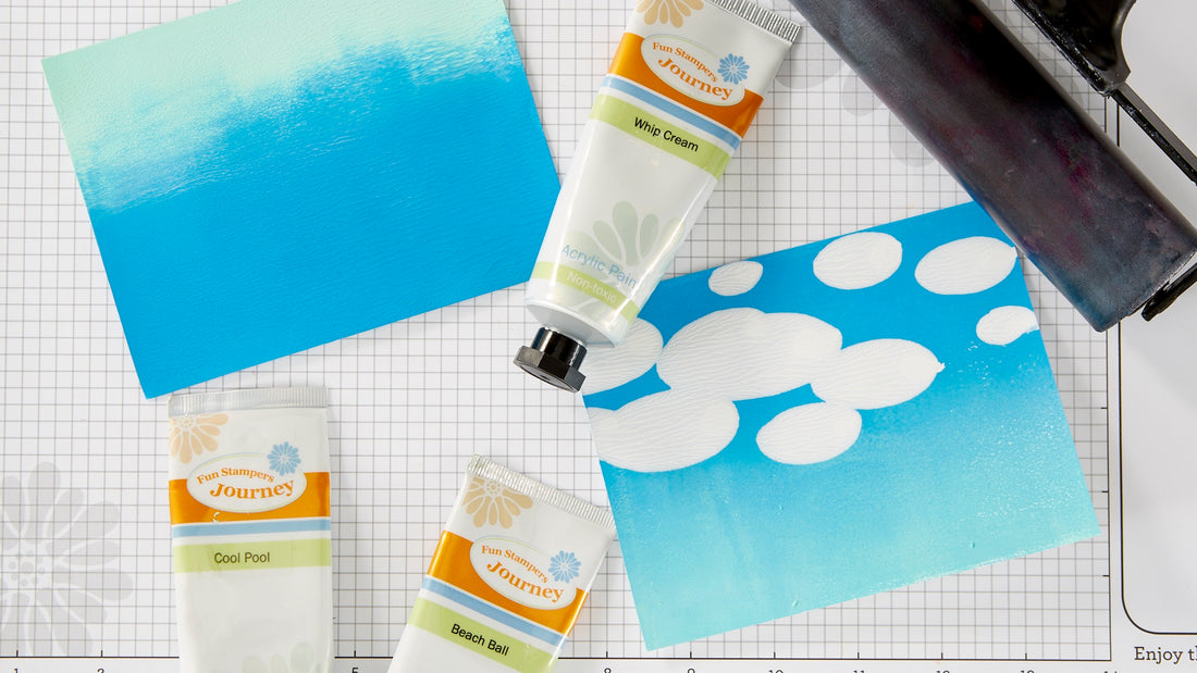 Tryday Friday: How to Use a Brayer to Make Painted Clouds