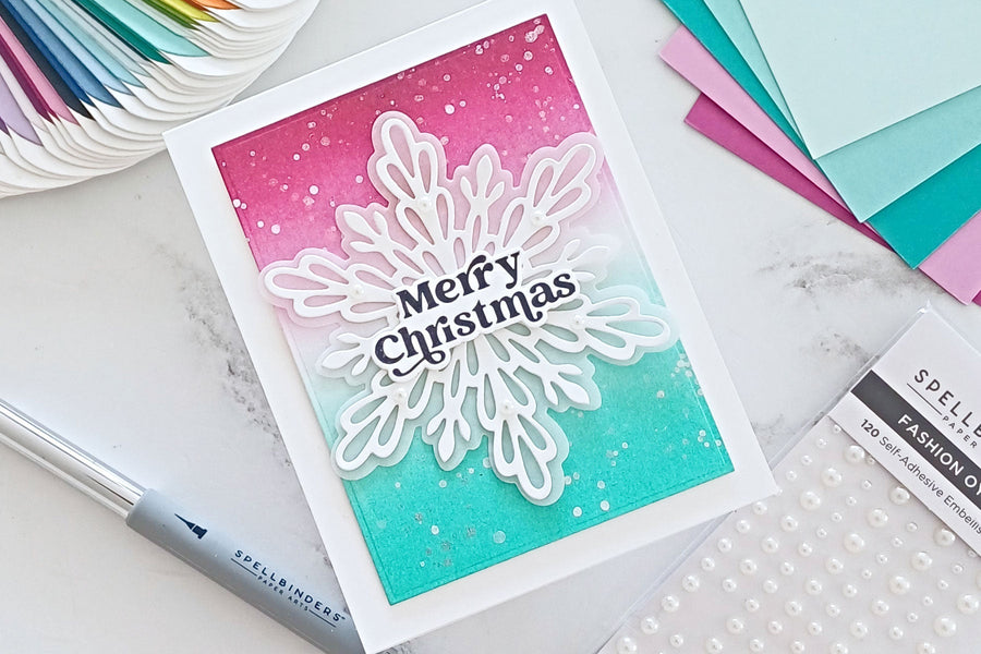 How to Make A Christmas Card using Simon's Joyful Christmas Sentiments, BP-389, S5-762, S5-721, BPI-043