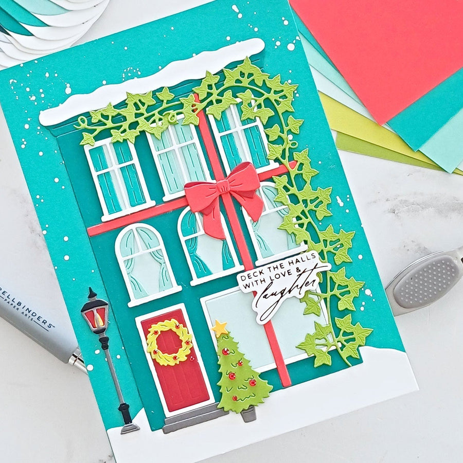 Create A Holiday Card using Wrapped Up City Holiday Etched Dies, S4-1574, BP-386, S7-277, S4-1537