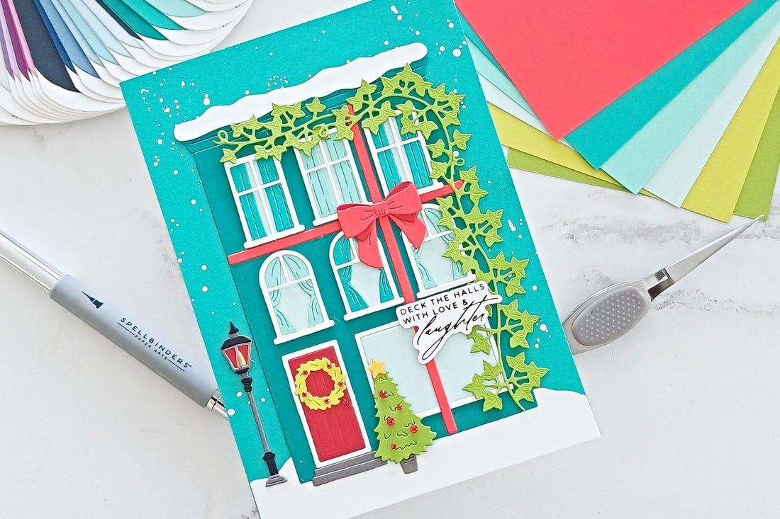 Create A Holiday Card using Wrapped Up City Holiday Etched Dies, S4-1574, BP-386, S7-277, S4-1537