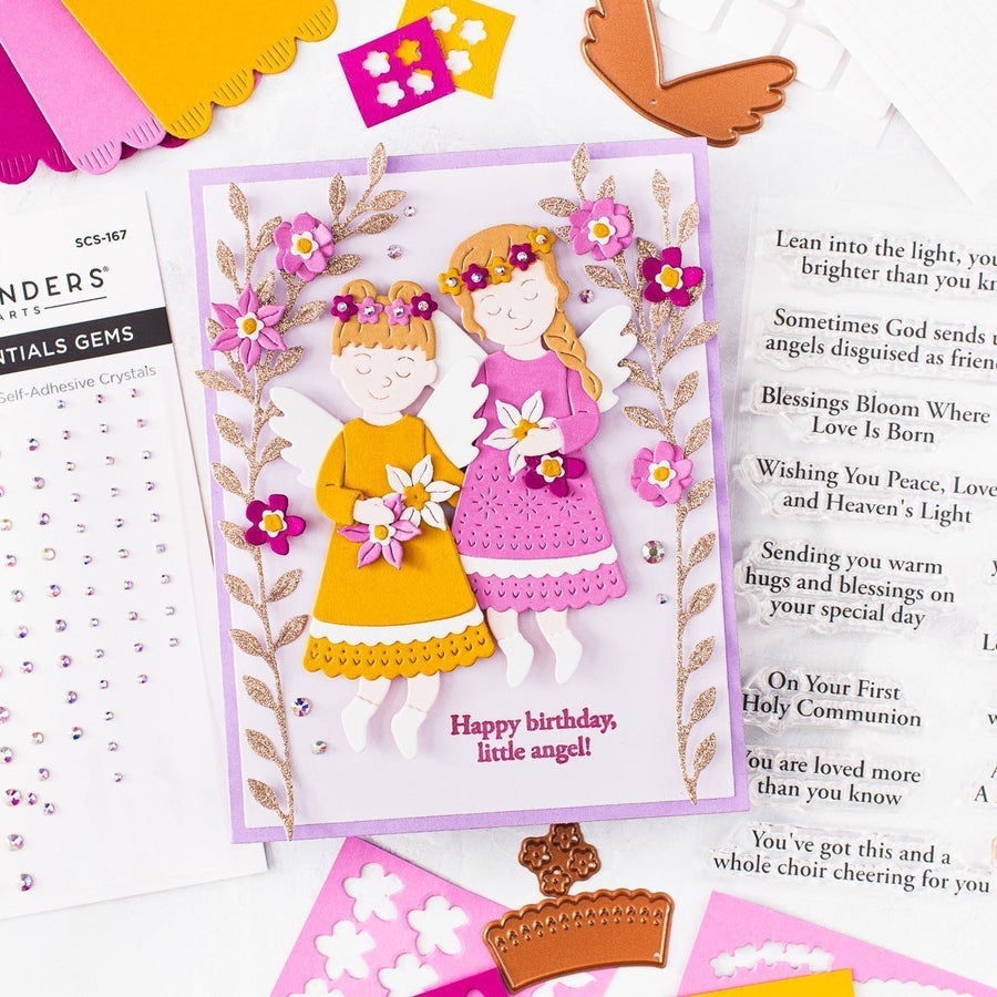 Lovely Birthday Card Tutorial with Bibi’s Angels and Flowers S4-1555, S7-292, S5-765, SDS-230, S5-487