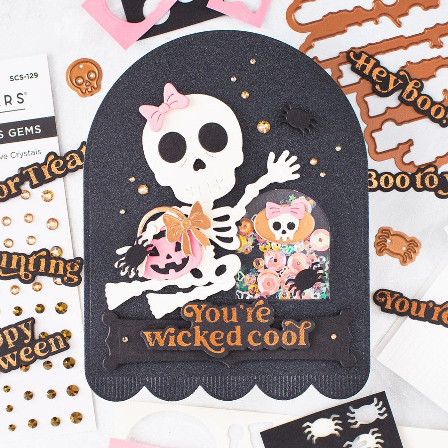 Wicked Cool Shaker Card Tutorial with Hot Foiled Halloween Sentiment, S4-1560, S5-770, S6-273, BP-387 