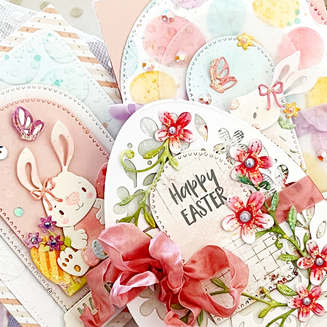 Bunny and Easter Egg Cardmaking with the Simon Hurley Happy Spring Collection