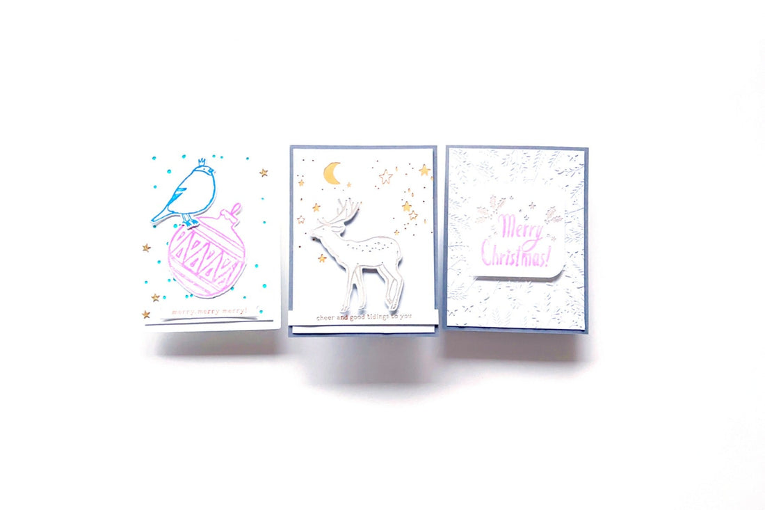 Starry Holiday Vibes: A Set of Three Cards