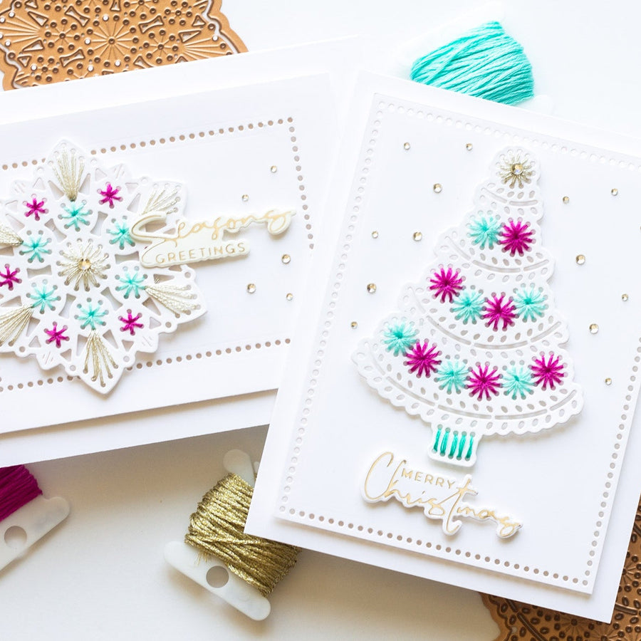 Merry Stitchmas Coordinating Card Duo with Angela Simpson