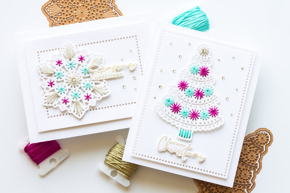Merry Stitchmas Coordinating Card Duo with Angela Simpson