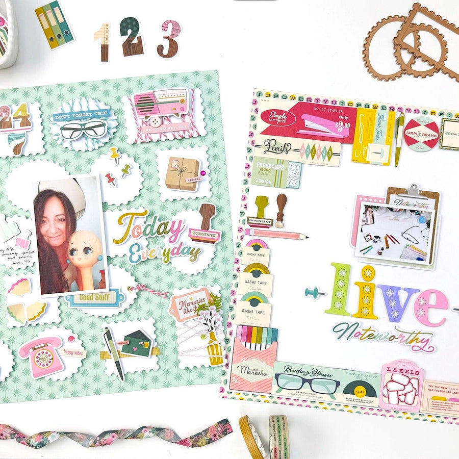 Noteworthy Scrapbooking Page Ideas: Framed Layout and Hyper Detailed Layout