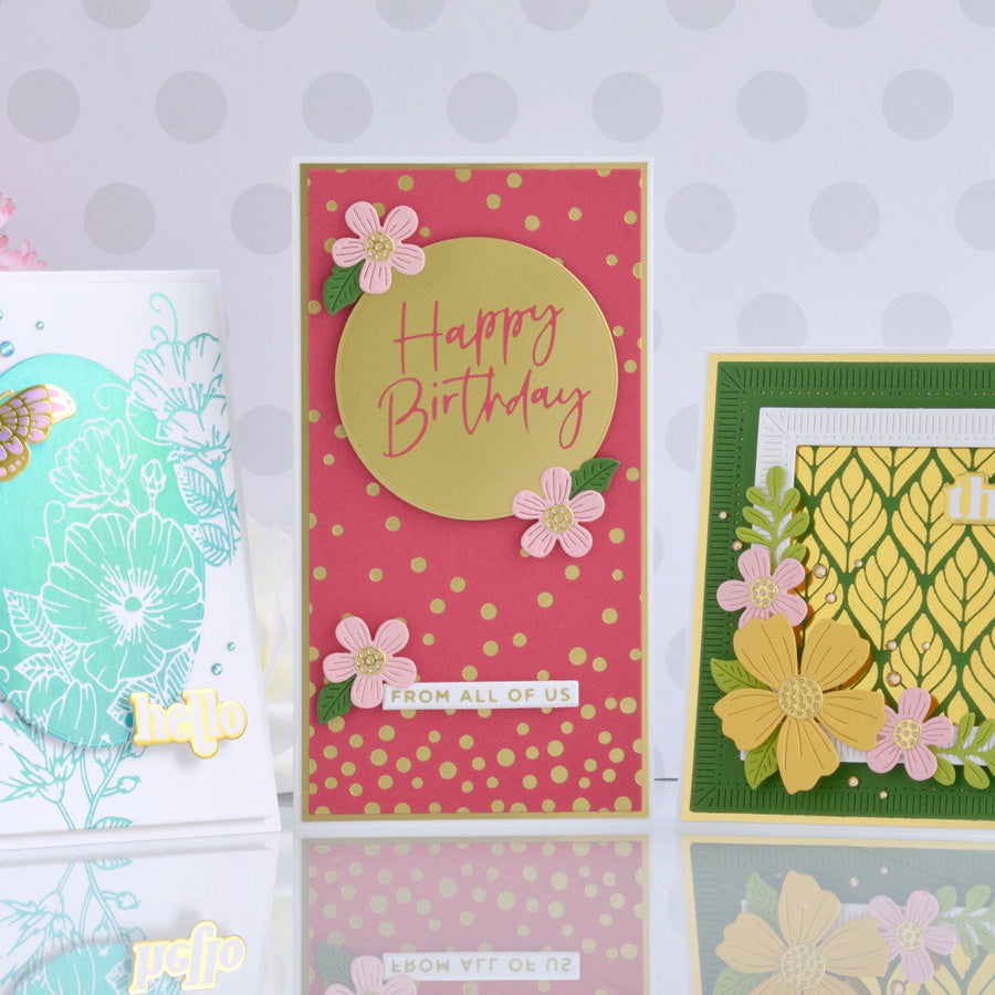 Utilizing Leftover Foil with Essential Glimmer Solid Shapes & Annie Williams
