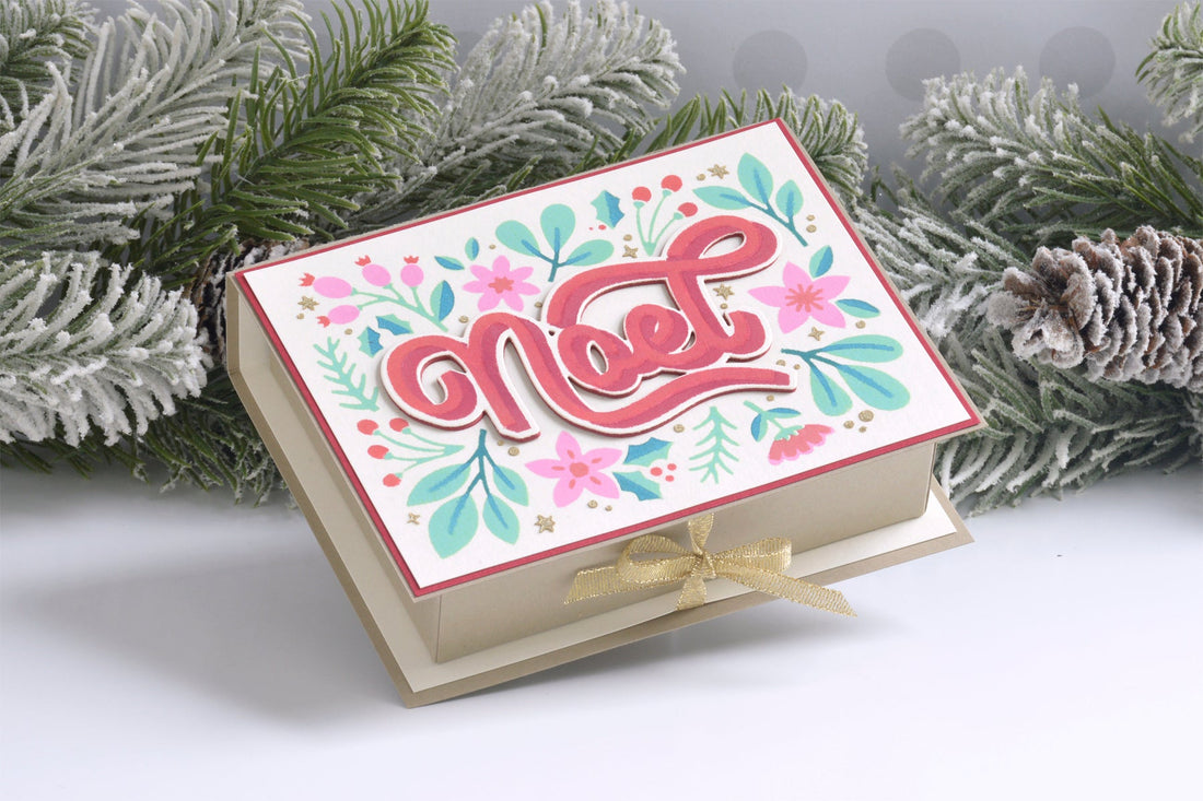 Stenciled Book Box with the Layered Christmas Stencils How-To