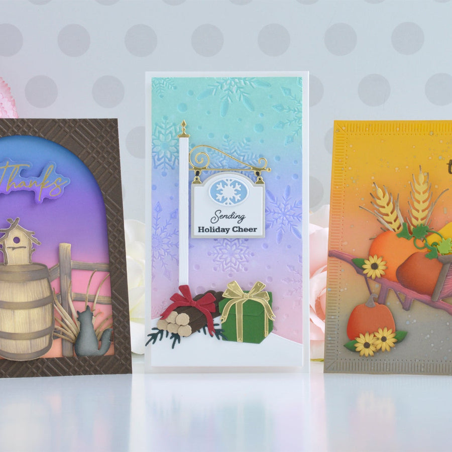 Using Distress Oxide Inks To Add Tons of Color to Die Cut Scenes