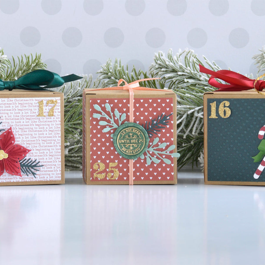 Easy and Fun Handmade Advent Calendar with Kraft Pop & Lock Boxes