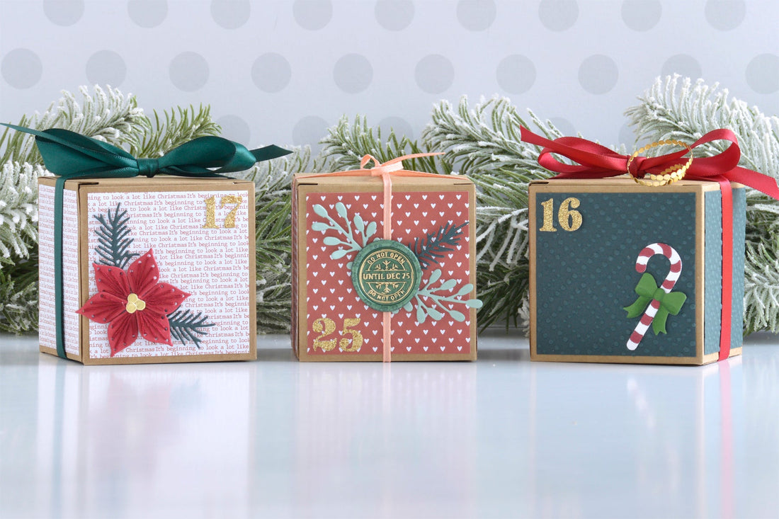 Easy and Fun Handmade Advent Calendar with Kraft Pop & Lock Boxes