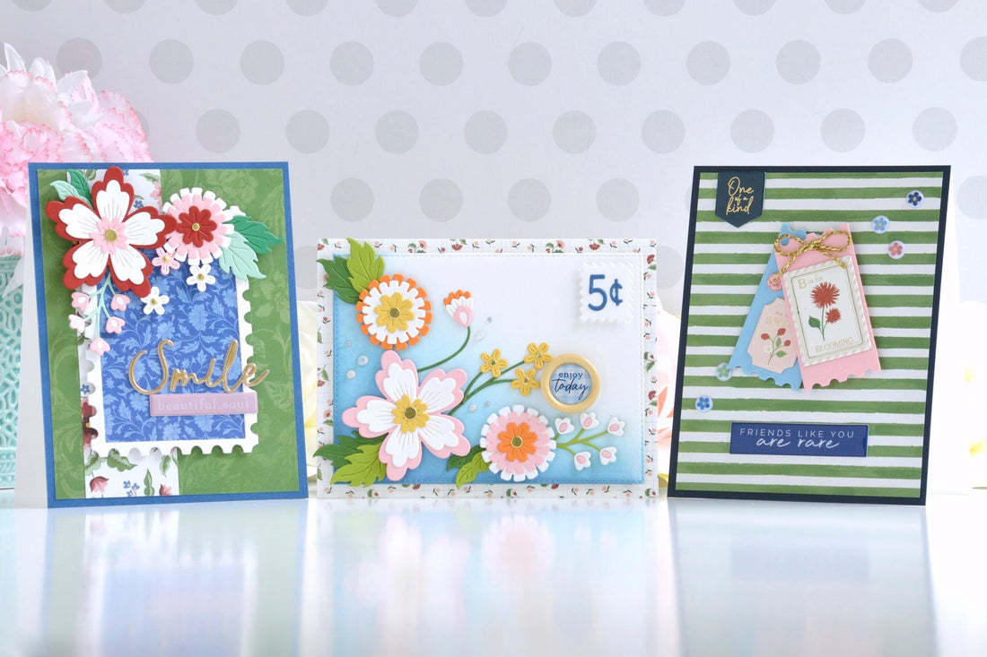 Colorful Floral Cards Created with the Bayfair Card Maker’s Kit