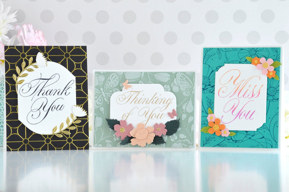 Simple and Elegant Cards Using Sentiments as a Focal Point
