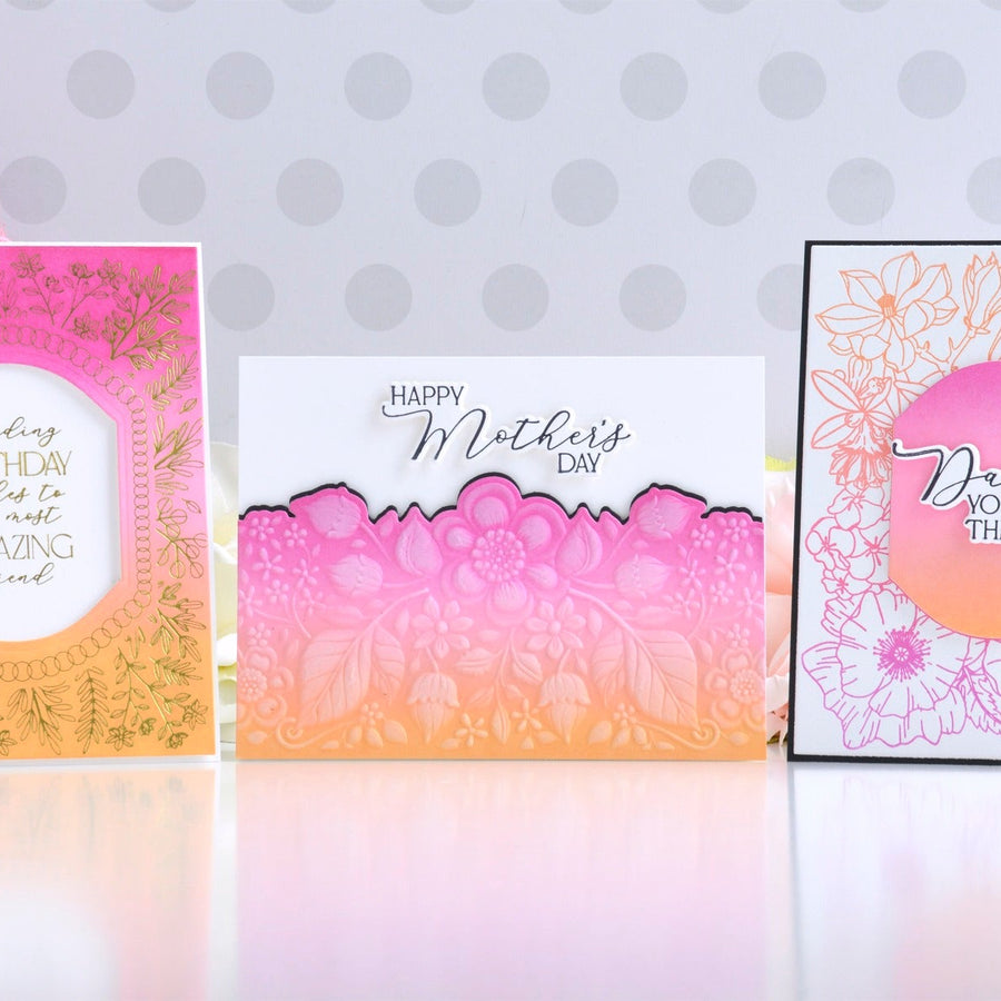 Creating Three Cheery Cards With the Same Color Blend