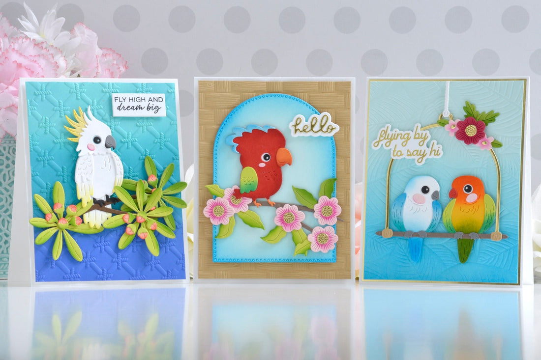 Adding Inky Details to Create Colorful Cards with the Cheerful Chirps Collection