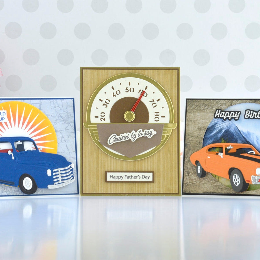 Mixing Patterned Paper with Fun Dies from the Classic Road Legends Collection