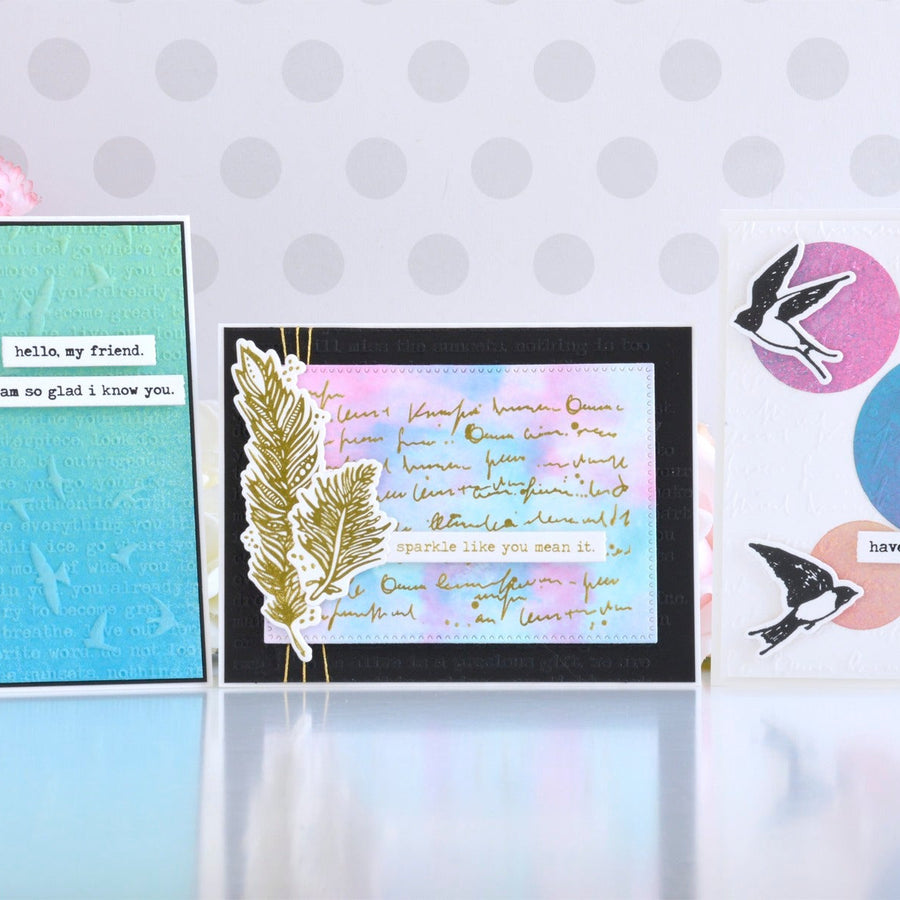 Easy and Inky Cards with the Collaged Birds Collection