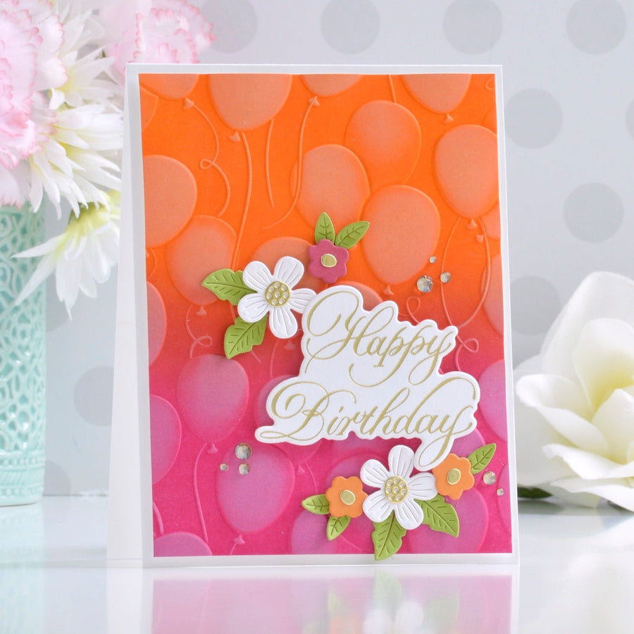 Step by Step Tutorial: Create a Bold and Pretty Birthday Card with the Copperplate Happy Everything Collection