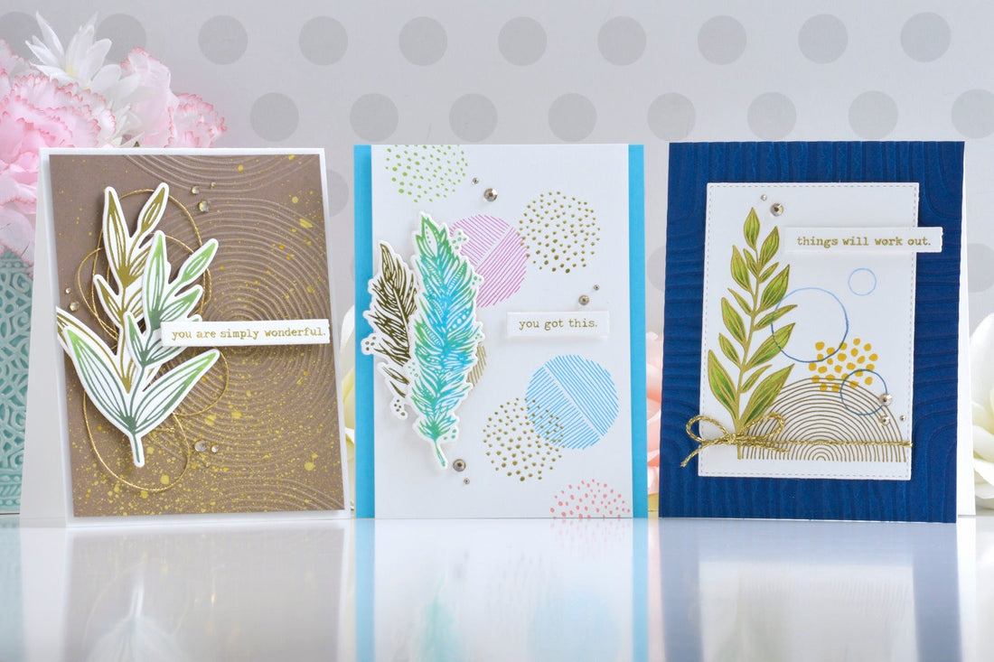 Combining Foil and BetterPress for Simple and Pretty Encouragement Cards