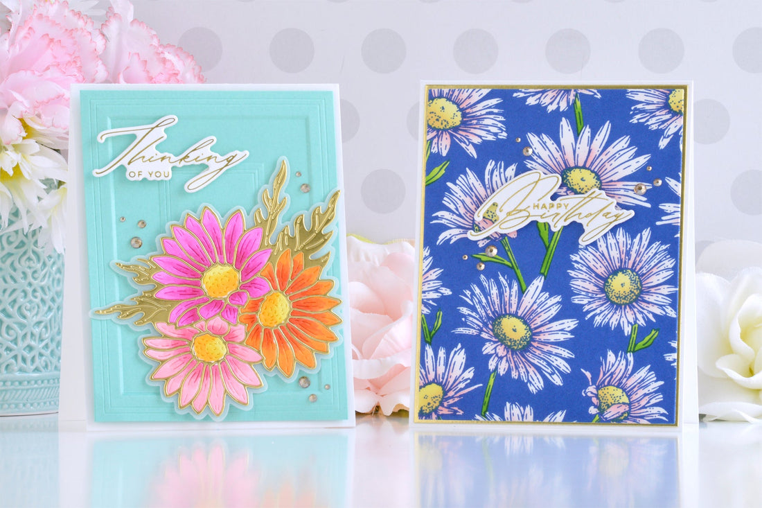 Colorful and Elegant Cards with the Yana’s Daisies Collection