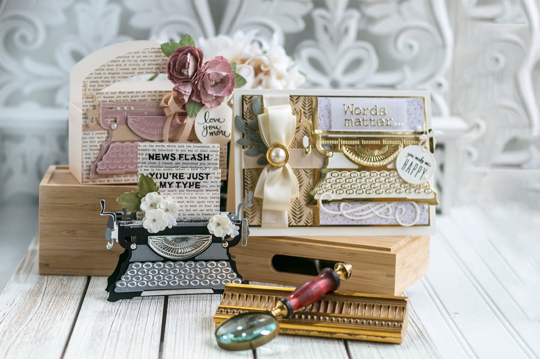 April 2020 Amazing Paper Grace Die of the Month is Here – Pop Up 3D Vignette Typewriter